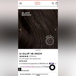 U-clip 16in hair extensions